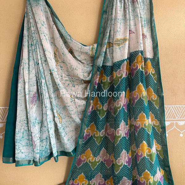 Maheshwari Batik Indonesian Print Saree