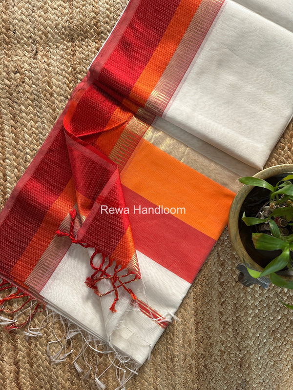 Maheshwari Multicolor Border Saree