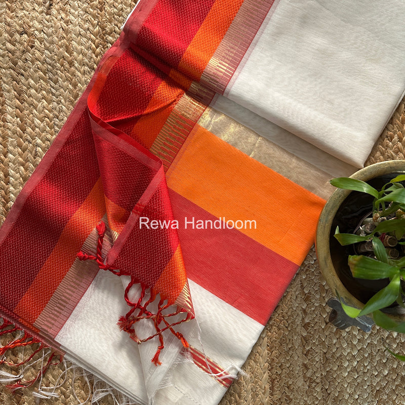 Maheshwari Multicolor Border Saree