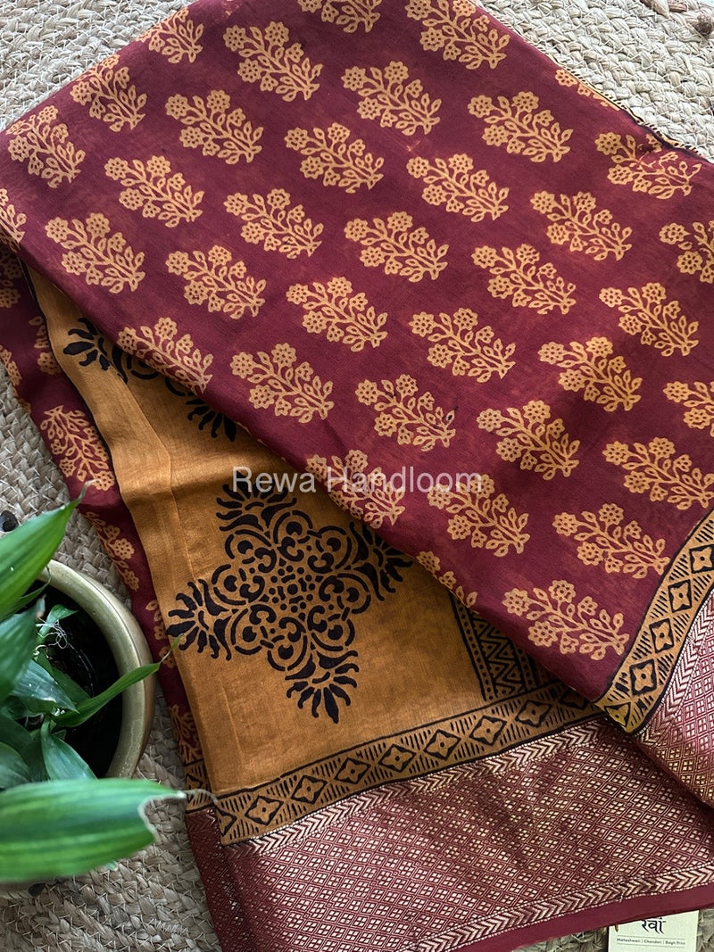 Maheshwari Bagh Print Saree