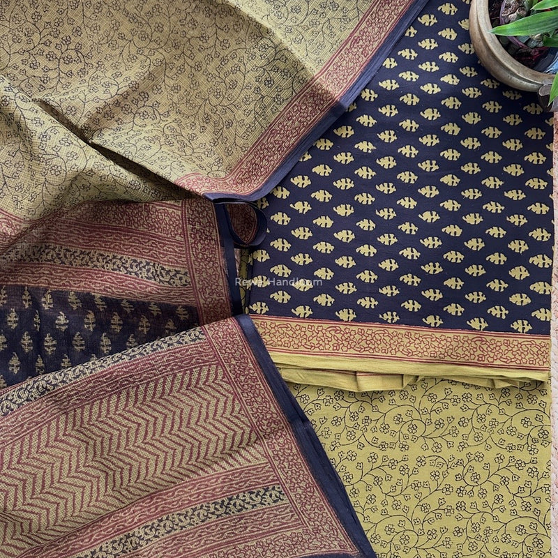 Bagh Print Cotton Suit 