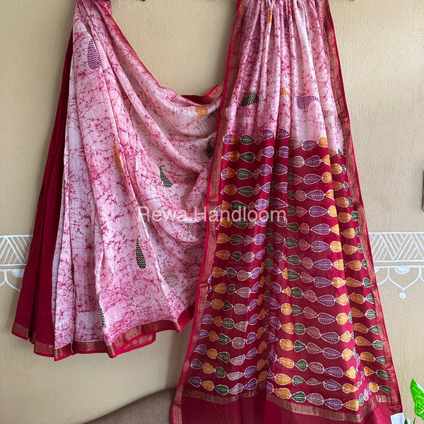 Maheshwari Batik Indonesian Print Saree