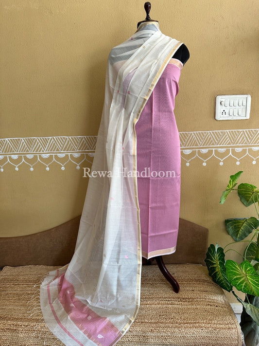 Maheshwari Patti Butti Top-Dupatta Set
