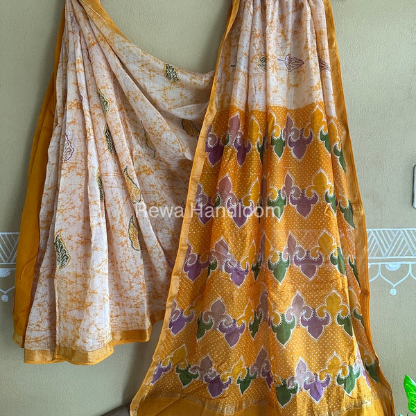 Maheshwari Batik Indonesian Print Saree