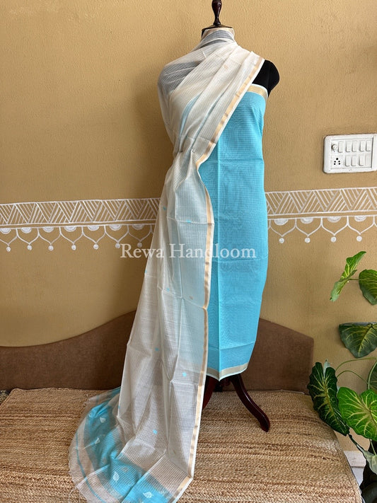 Maheshwari Patti Butti Top-Dupatta Set
