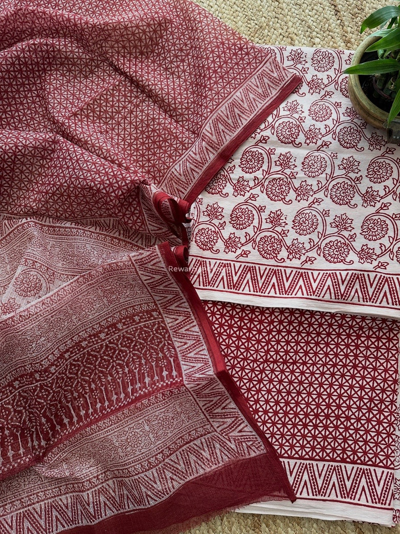 Bagh Print Cotton Suit 