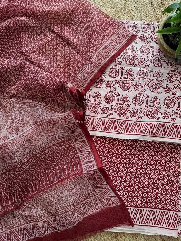 Bagh Print Cotton Suit 