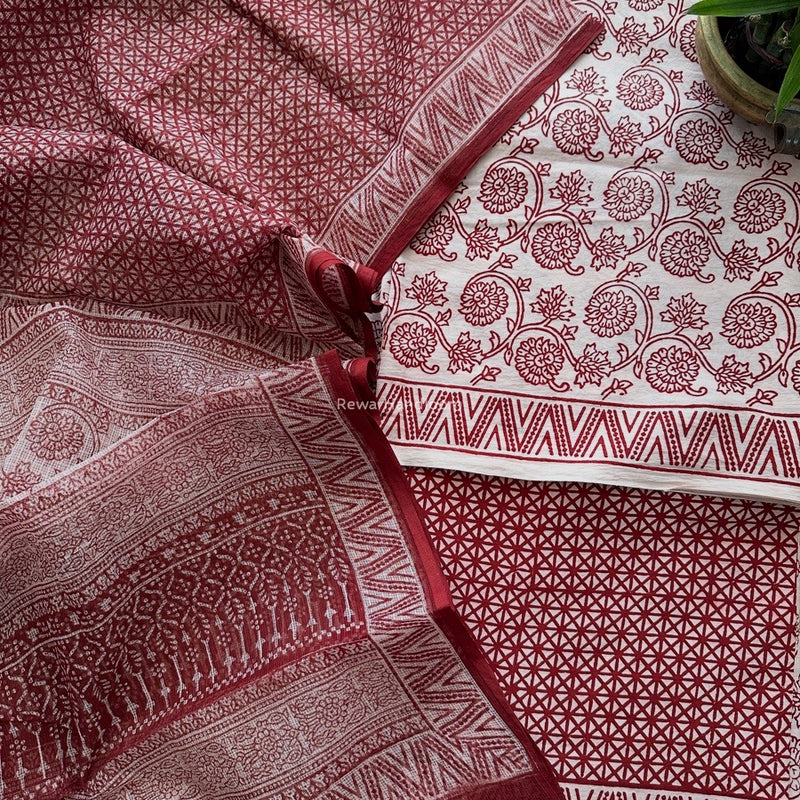 Bagh Print Cotton Suit 