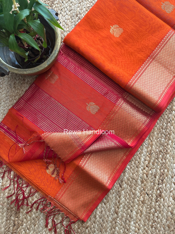 Maheshwari Lotus Butta Saree