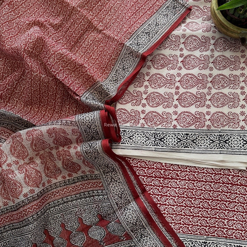 Bagh Print Cotton Suit 