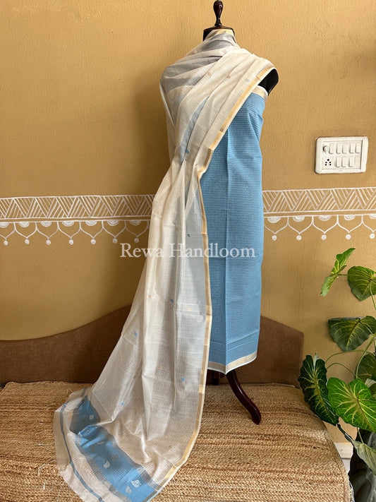 Maheshwari Patti Butti Top-Dupatta Set