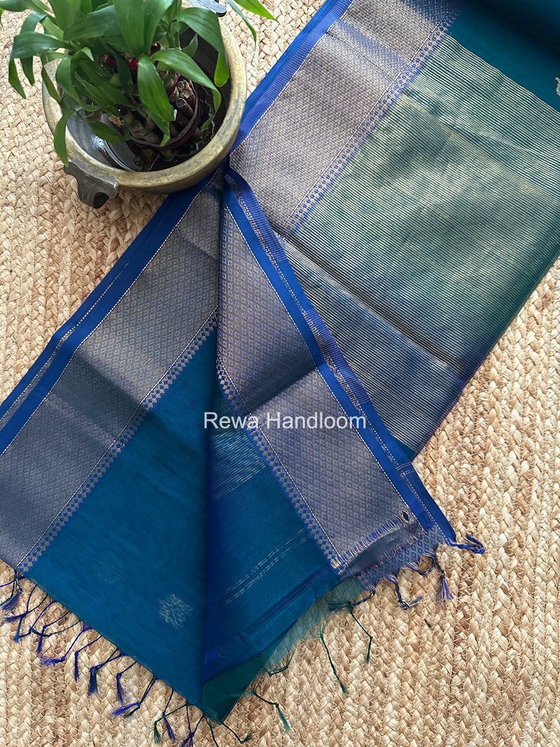 Maheshwari Morpankhi Lotus Shaded Butta Saree SLB011