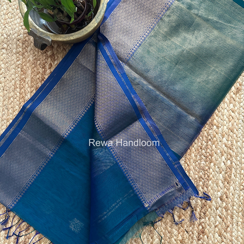 Maheshwari Morpankhi Lotus Shaded Butta Saree SLB011
