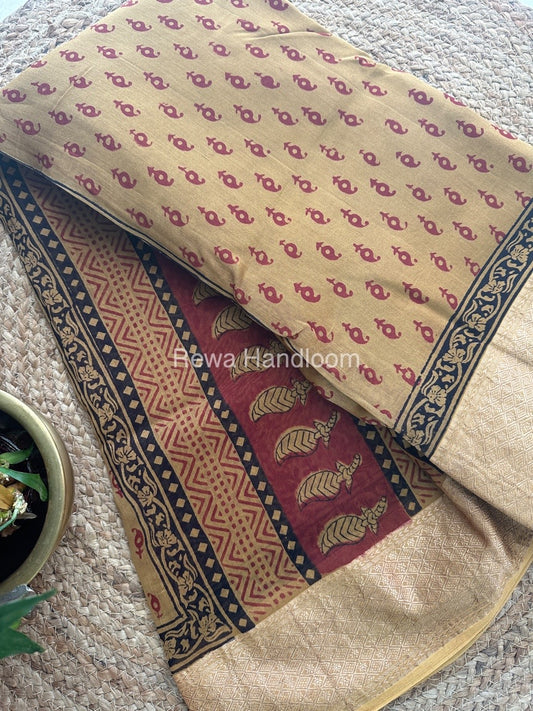 Maheshwari Bagh Print Saree