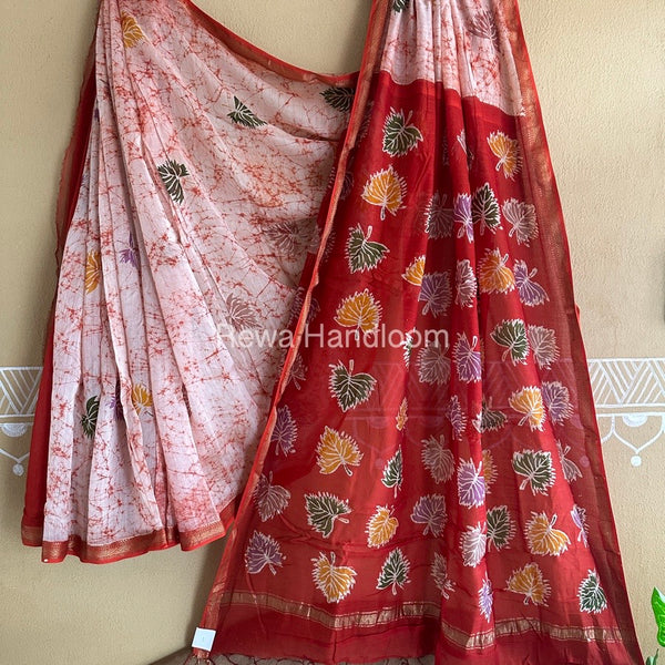 Maheshwari Batik Indonesian Print Saree