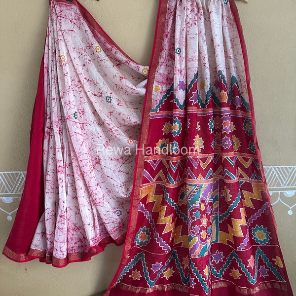 Maheshwari Batik Indonesian Print Saree