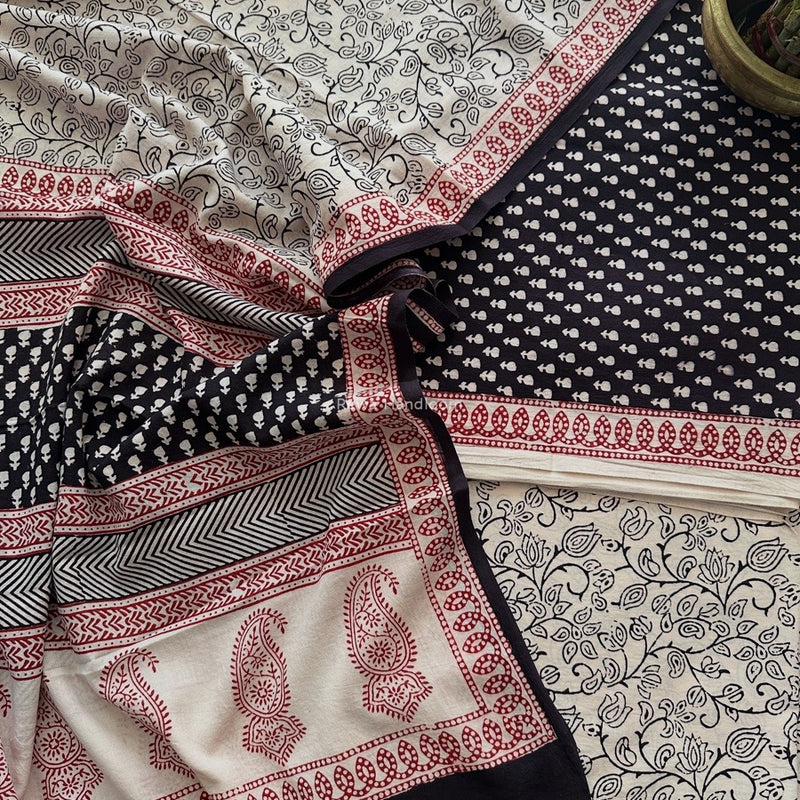 Bagh Print Cotton Suit 