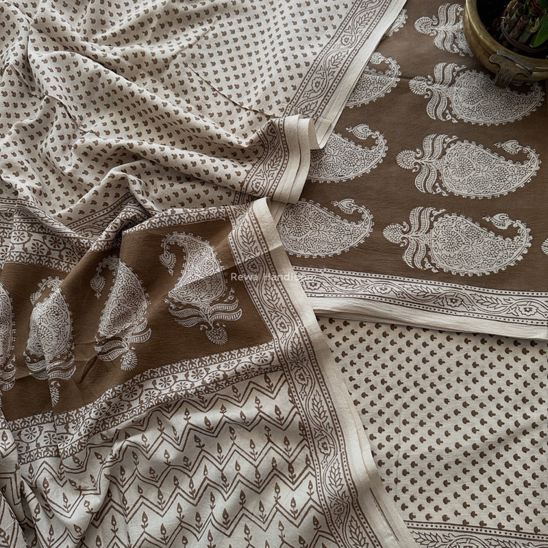 Bagh Print Cotton Suit 