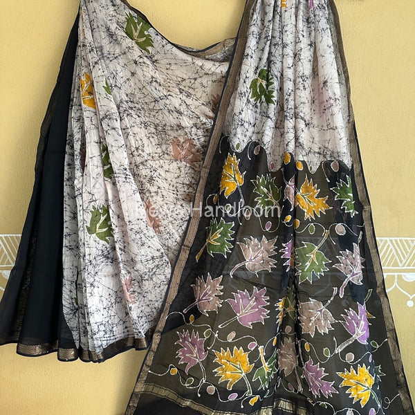 Maheshwari Batik Indonesian Print Saree