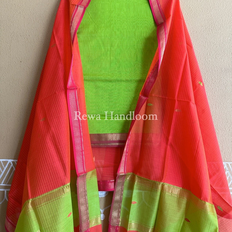 Maheshwari Motifs Top-Dupatta Set