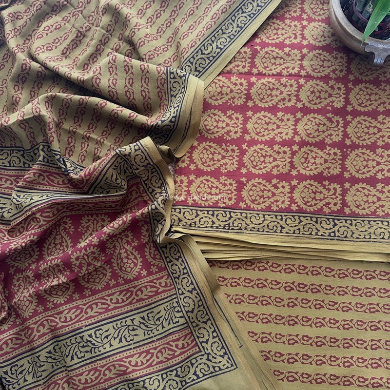 Bagh Print Cotton Suit 