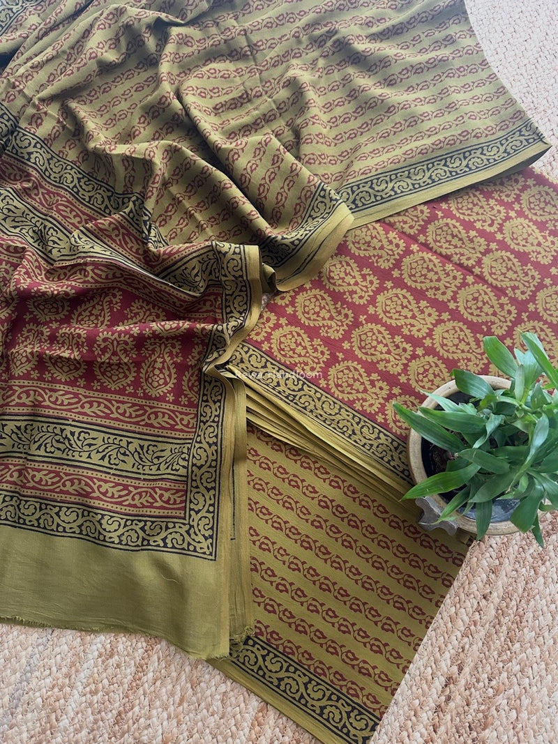 Bagh Print Cotton Suit 