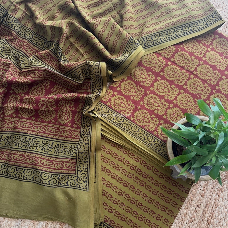 Bagh Print Cotton Suit 