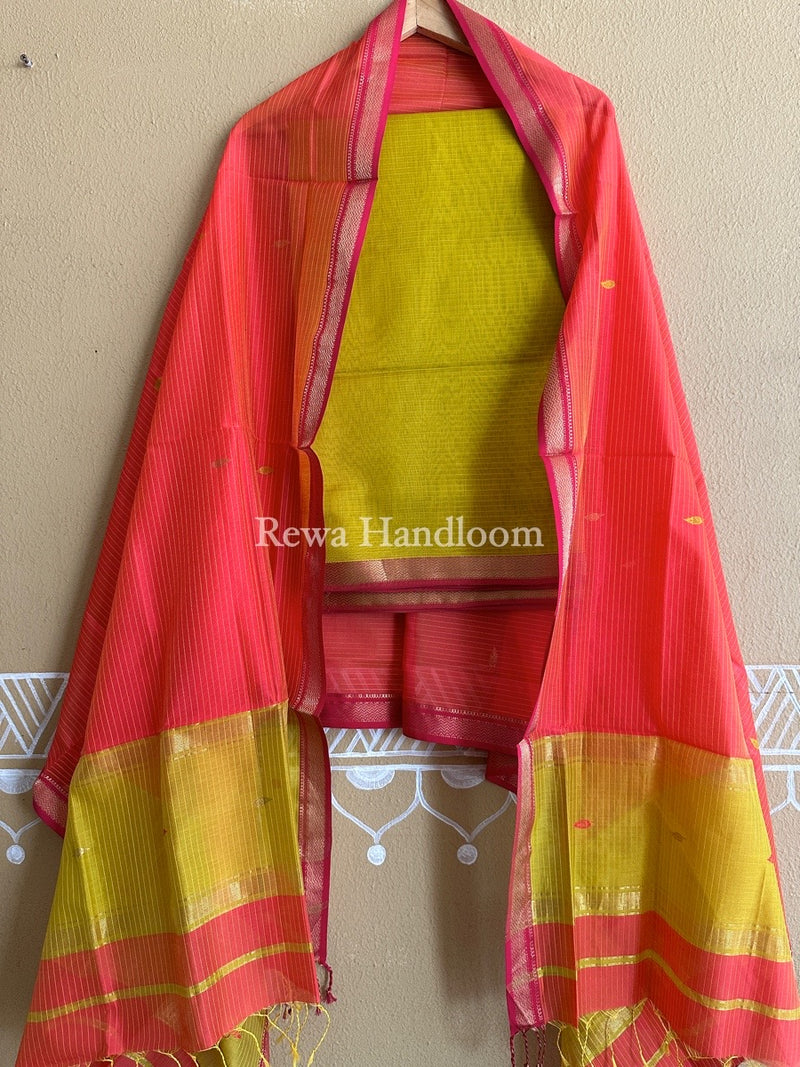 Maheshwari Motifs Top-Dupatta Set