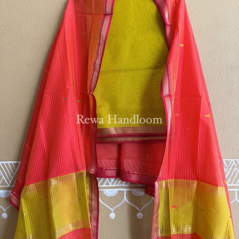 Maheshwari Motifs Top-Dupatta Set