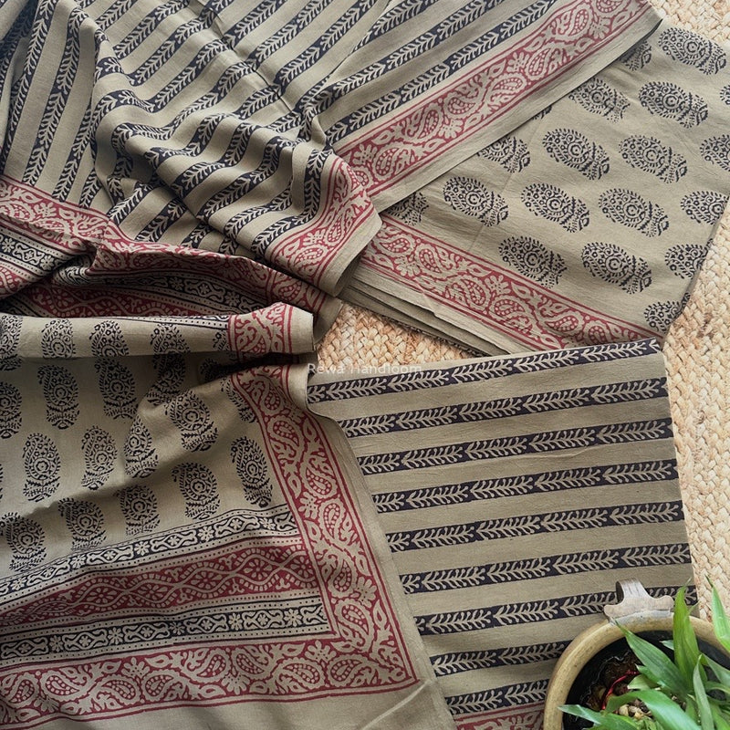 Bagh Print Cotton Suit 