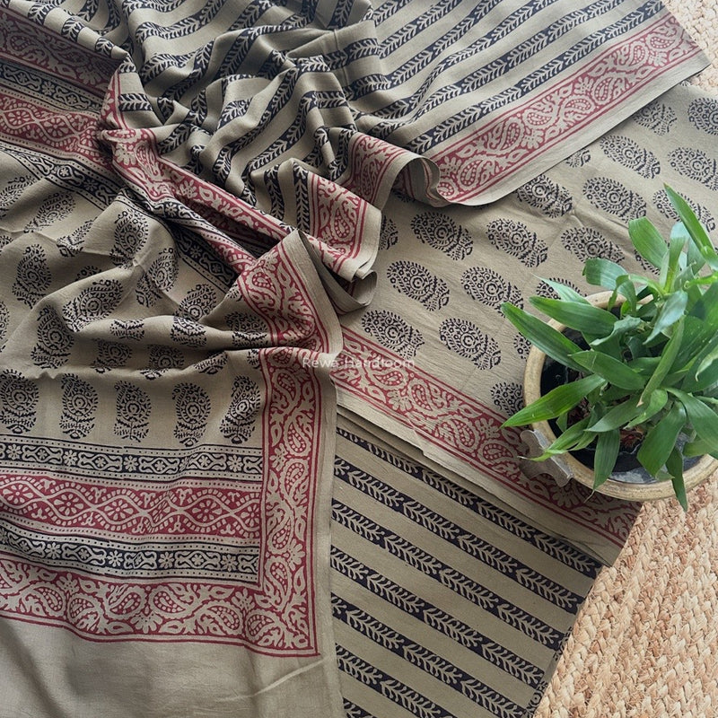 Bagh Print Cotton Suit 