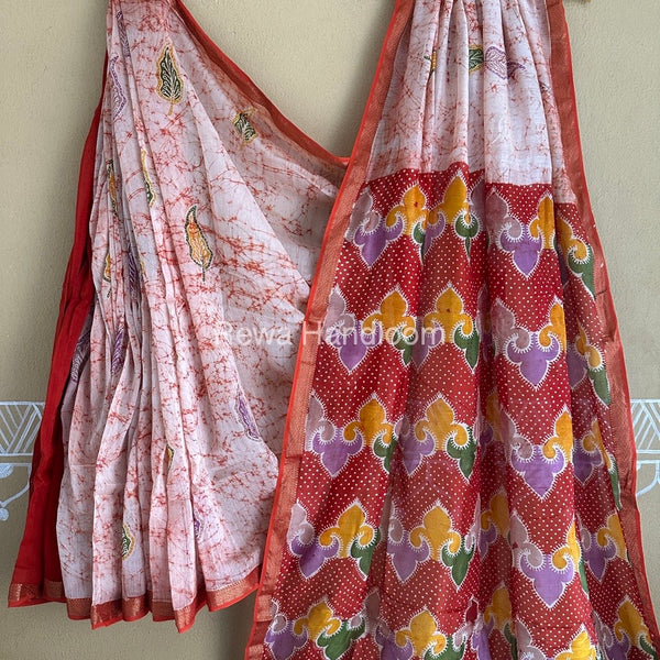 Maheshwari Batik Indonesian Print Saree
