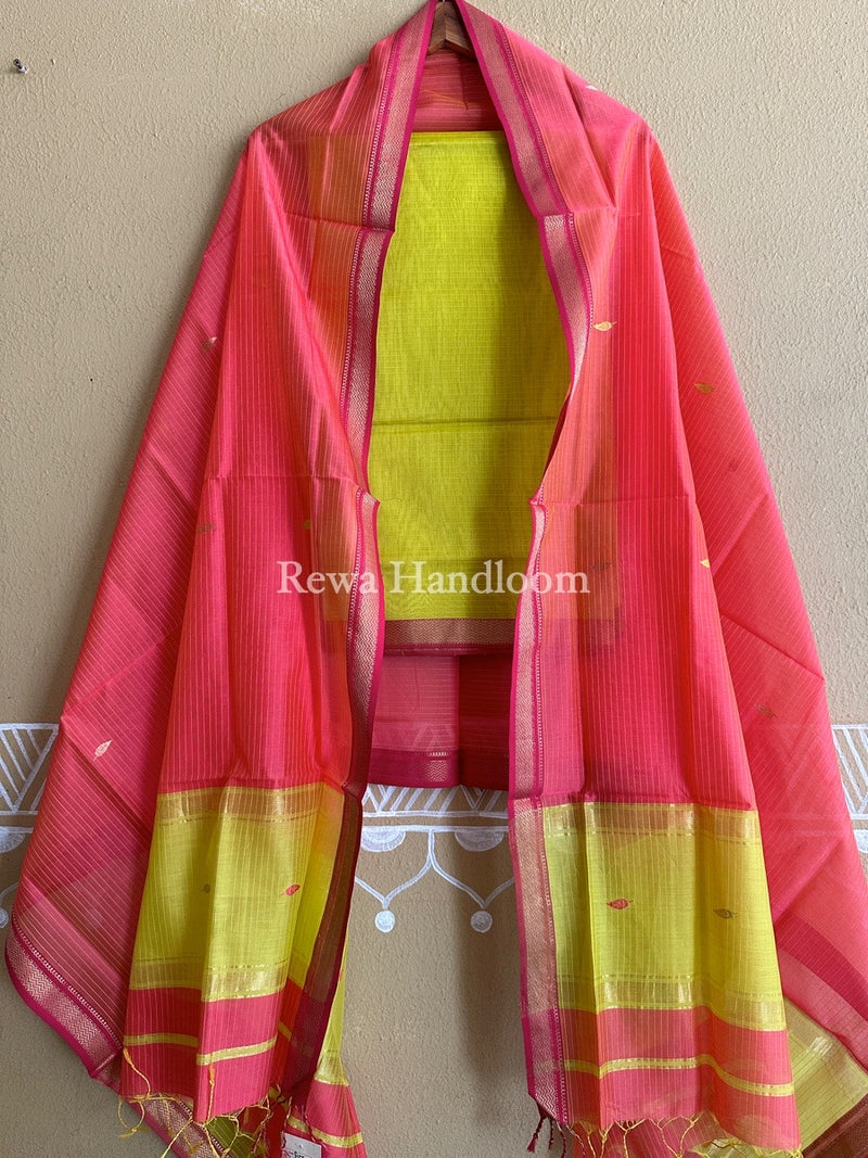 Maheshwari Motifs Top-Dupatta Set