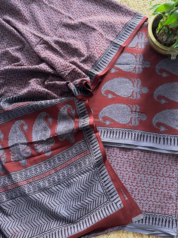 Bagh Print Cotton Suit 