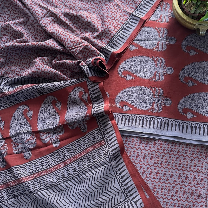 Bagh Print Cotton Suit 