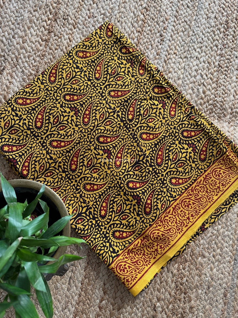 Yellow Bagh Print Cotton Suit BCSP0176