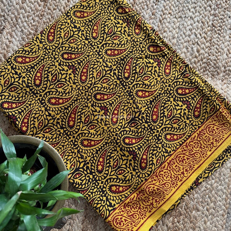 Yellow Bagh Print Cotton Suit BCSP0176