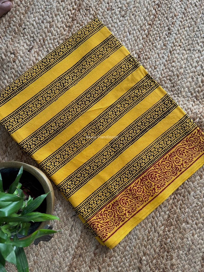 Yellow Bagh Print Cotton Suit BCSP0176