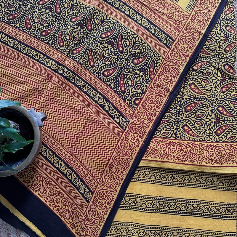 Yellow Bagh Print Cotton Suit BCSP0176