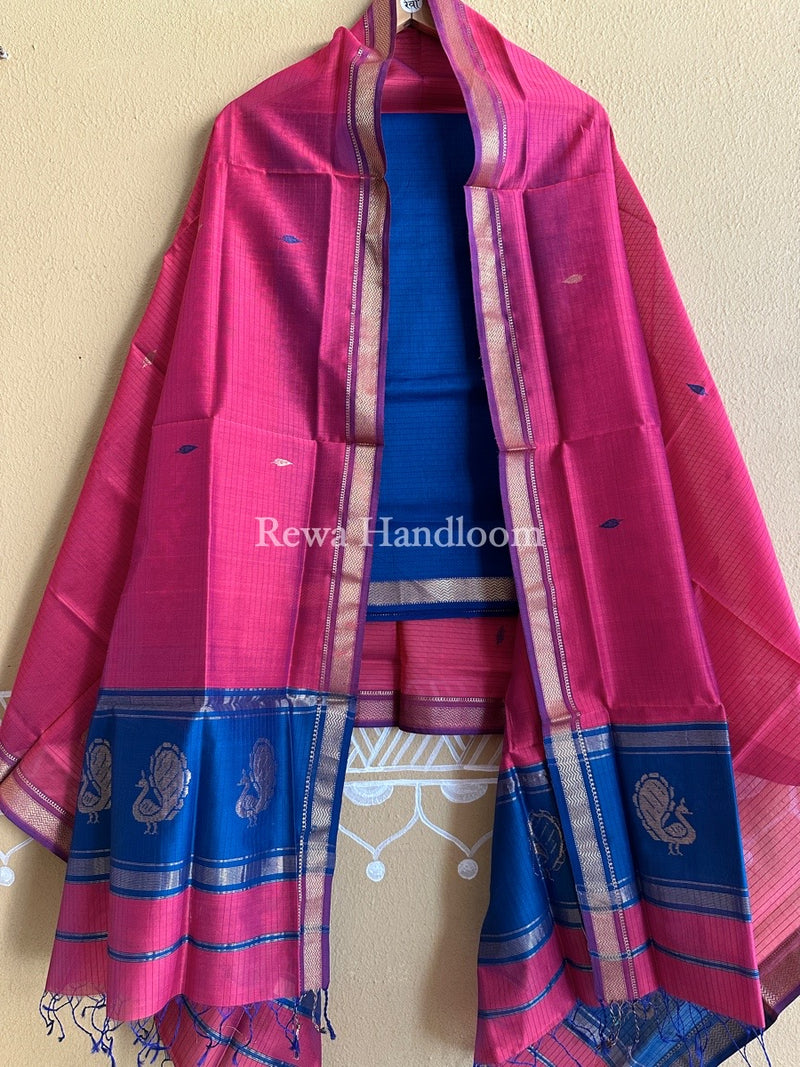 Maheshwari Motifs Top-Dupatta Set