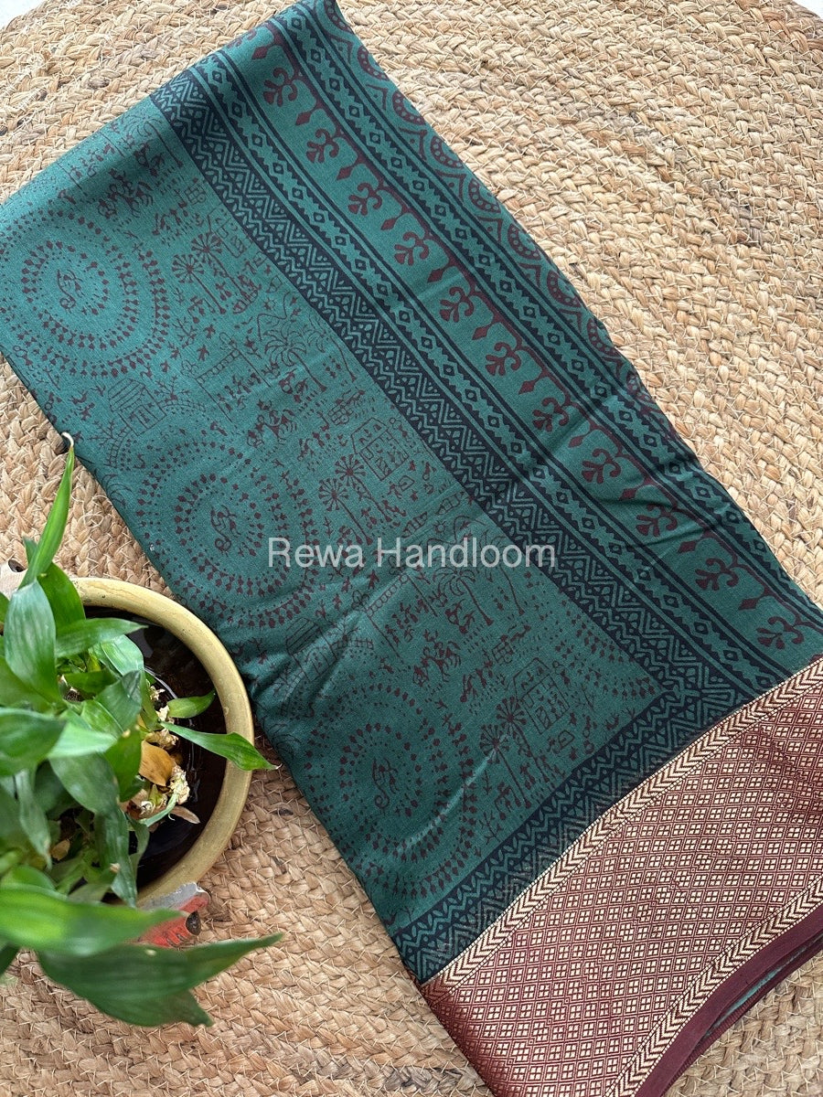 Maheshwari Bagh Print Saree