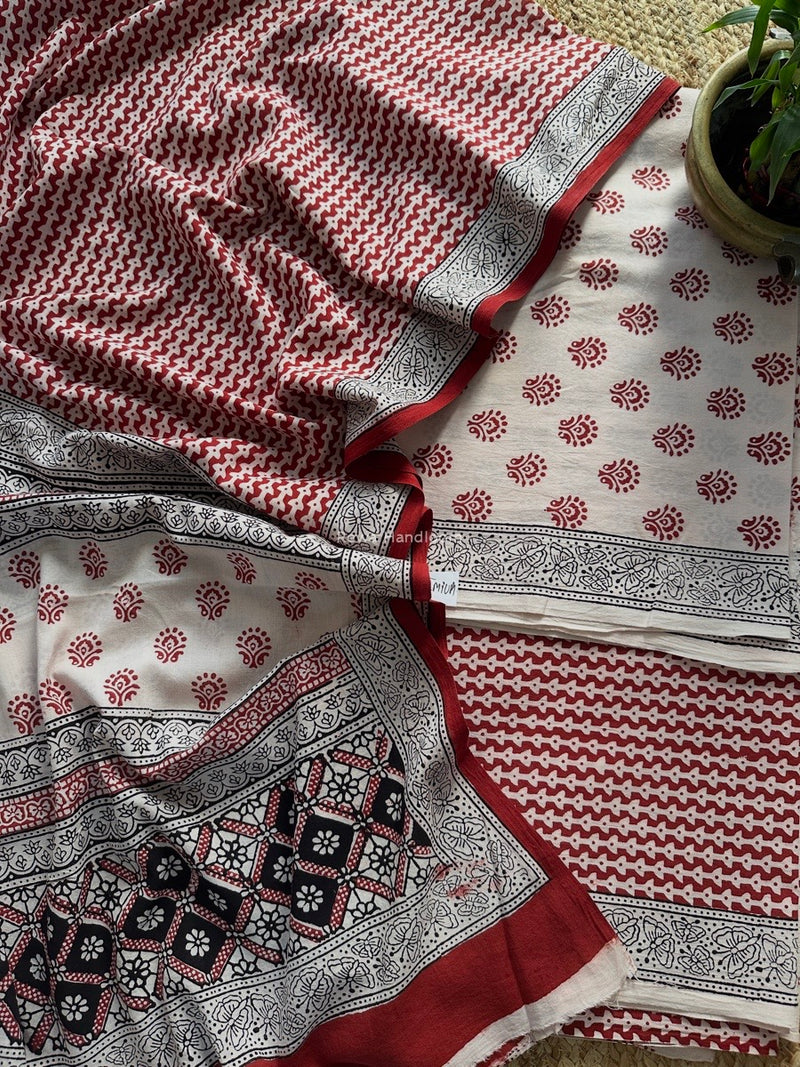 Bagh Print Cotton Suit 