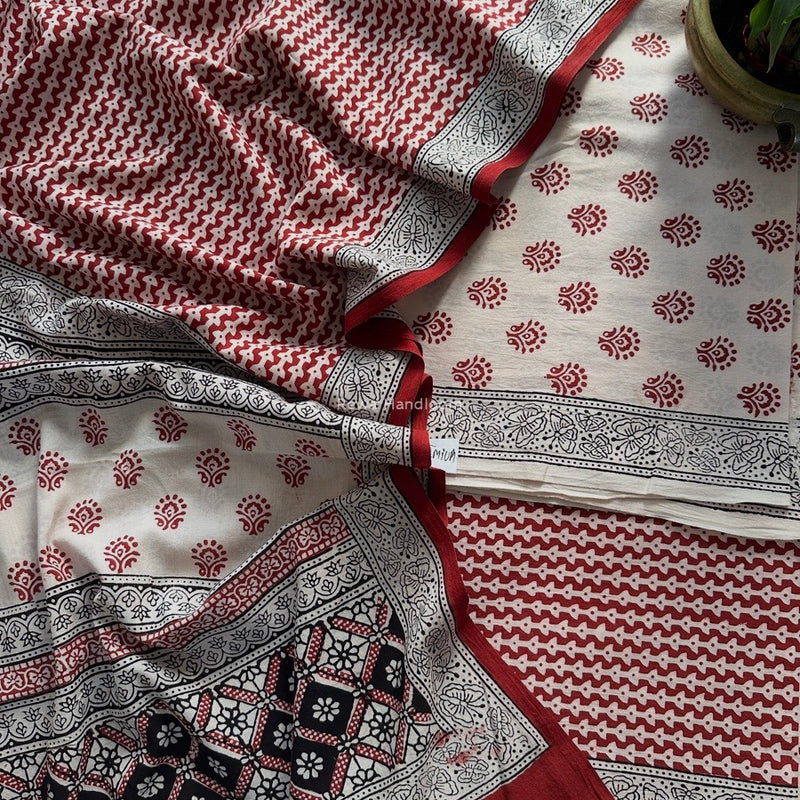 Bagh Print Cotton Suit 