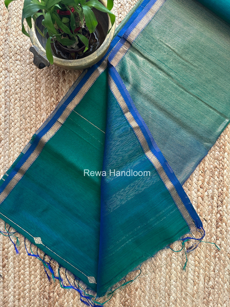 Morpankhi Brown Lining Butti Shaded Maheshwari Saree SBS0119