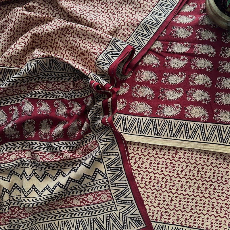 Bagh Print Cotton Suit