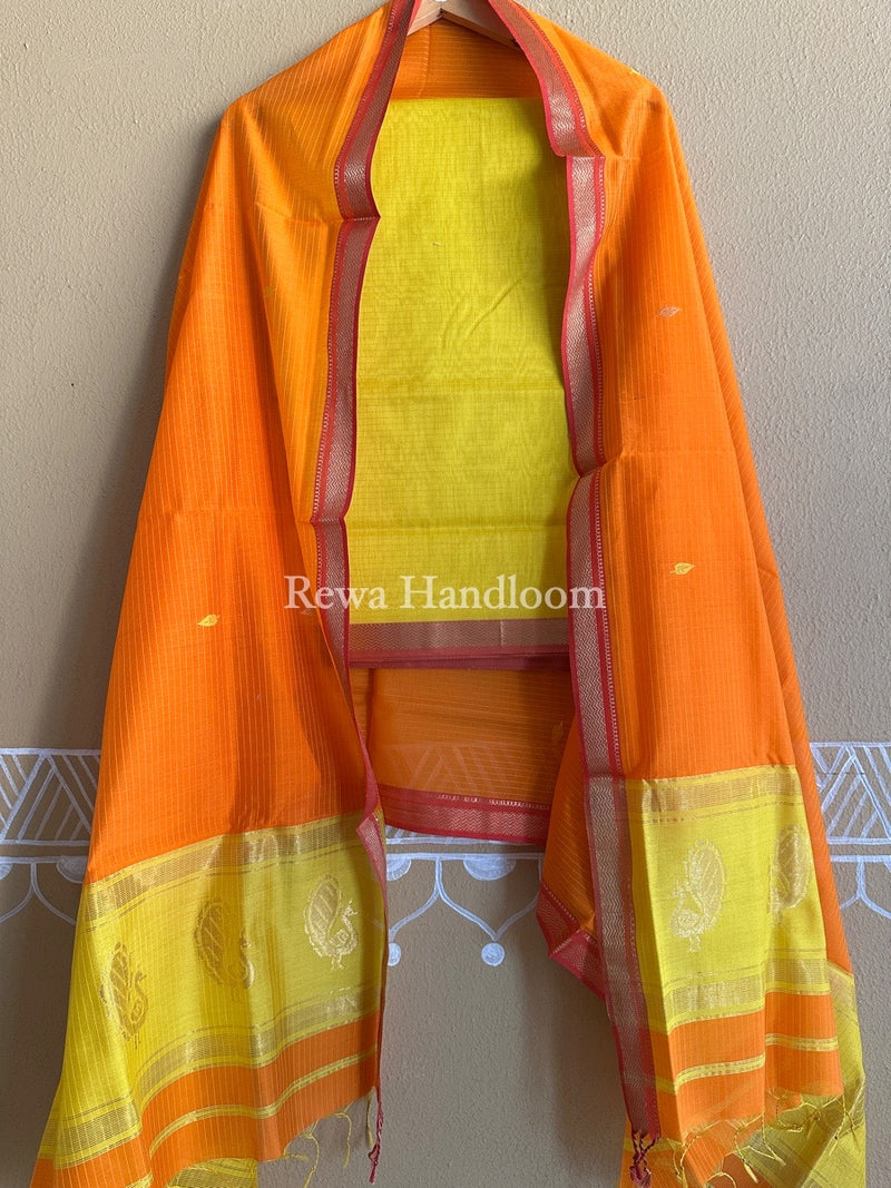 Maheshwari Motifs Top-Dupatta Set