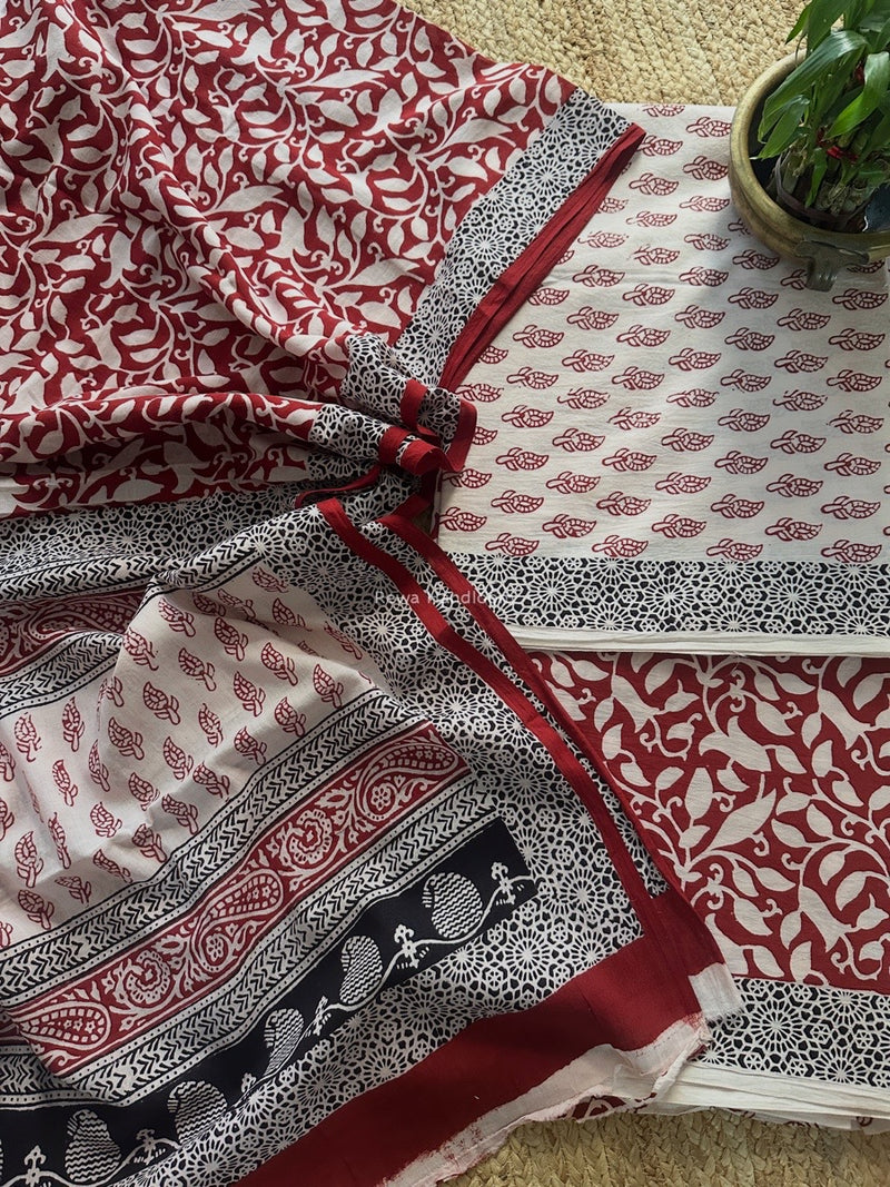 Bagh Print Cotton Suit 