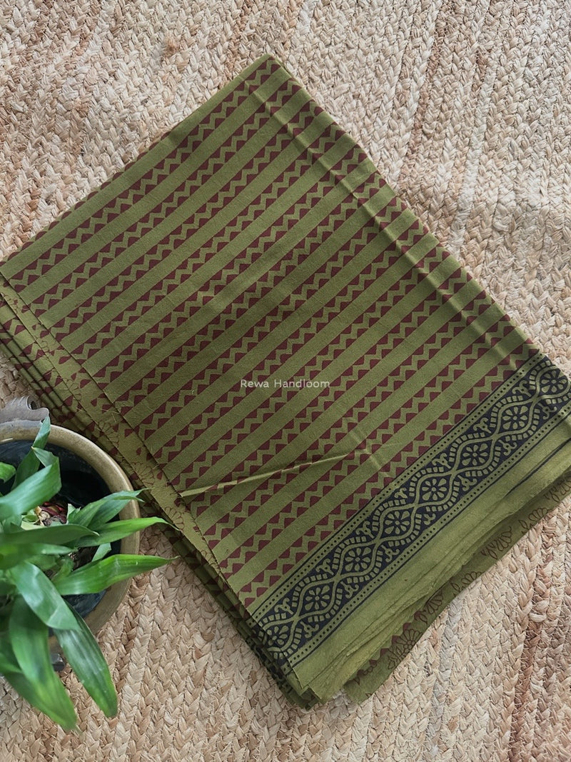 Dark Mehendi Green Bagh Print Cotton Suit BCSP0173