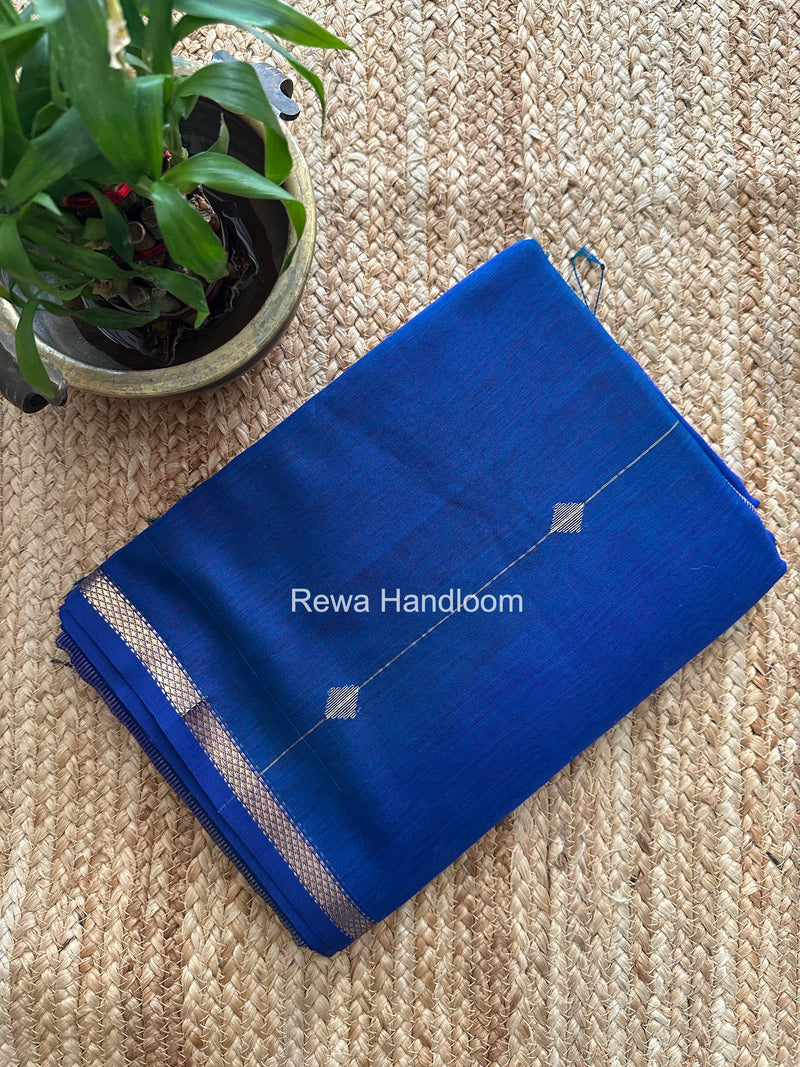 Blue Lining Butti Shaded Maheshwari Saree SBS0116