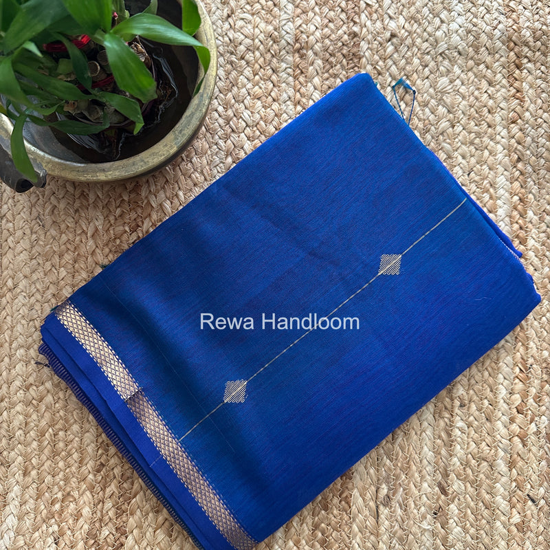 Blue Lining Butti Shaded Maheshwari Saree SBS0116